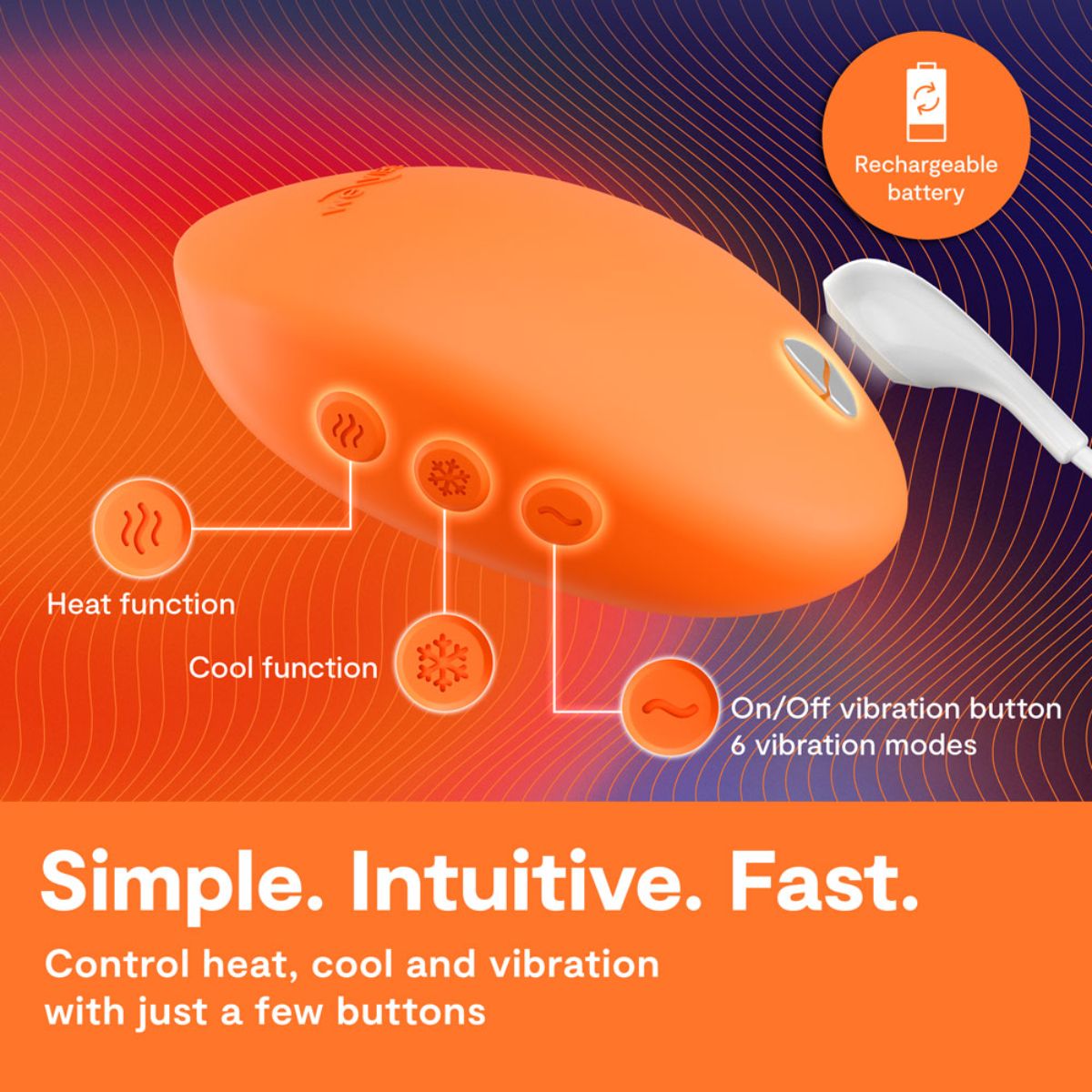 We-Vibe - Temp Lay-On Vibrator mit Temperaturspiel - Lavender Blue