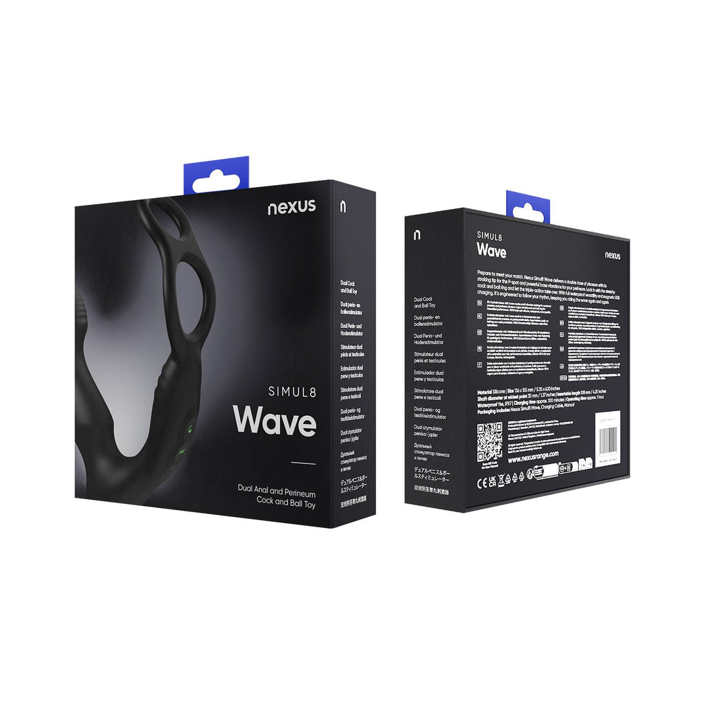 Nexus - Simul8 Wave Edition Prostata-Vibrator mit Cock- und Ballring - Silikon