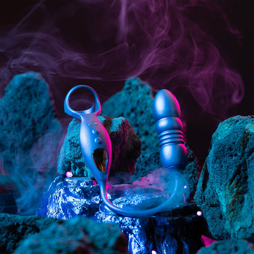 Hueman - Deep Impact Cock- & Ballring - Stoßender Prostatastimulator
