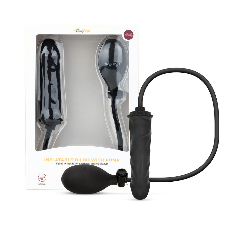 Anal Collection - Aufblasbarer Dildo mit Pumpe 14,5 cm - Schwarz