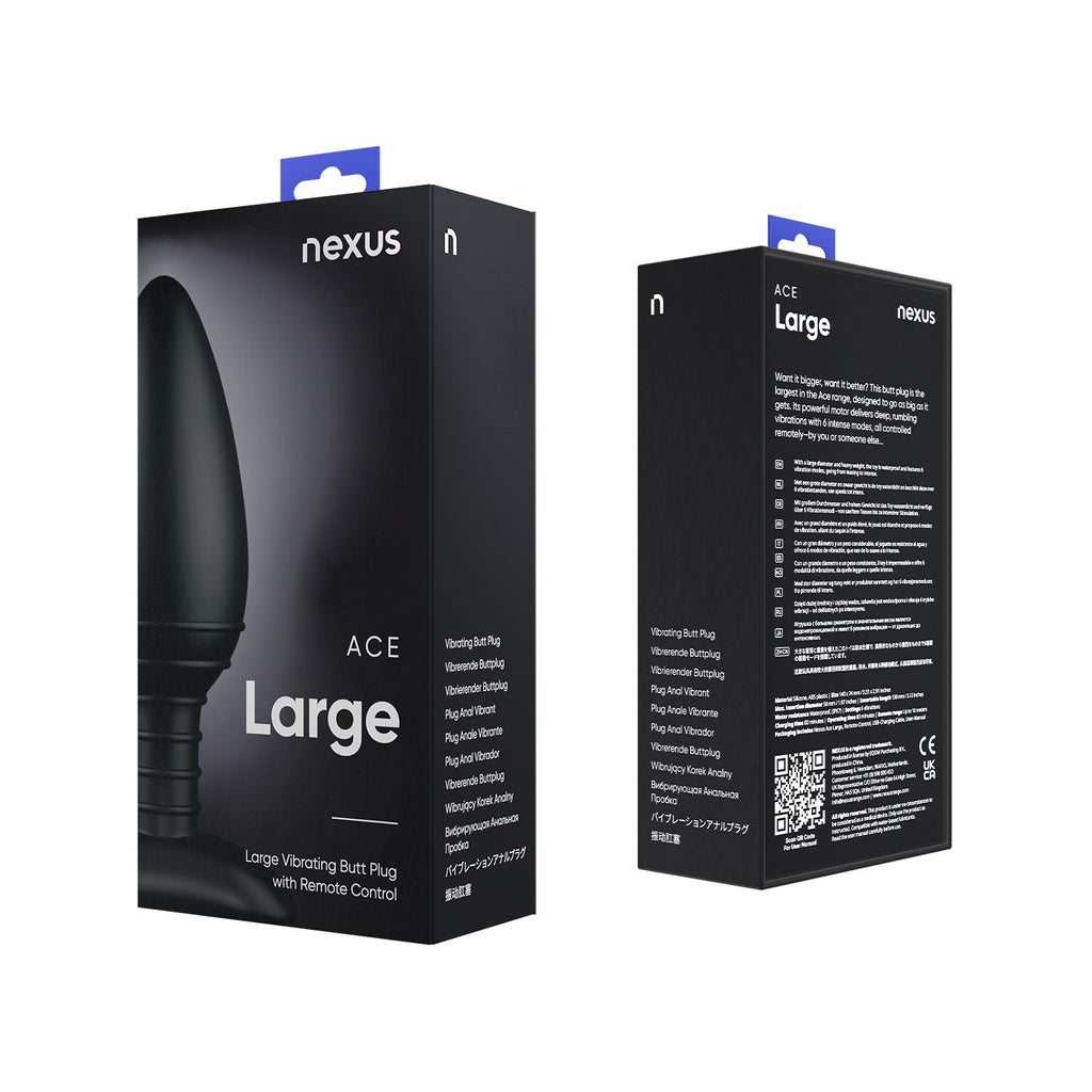 Nexus - Ace Vibrerende Buttplug - Large