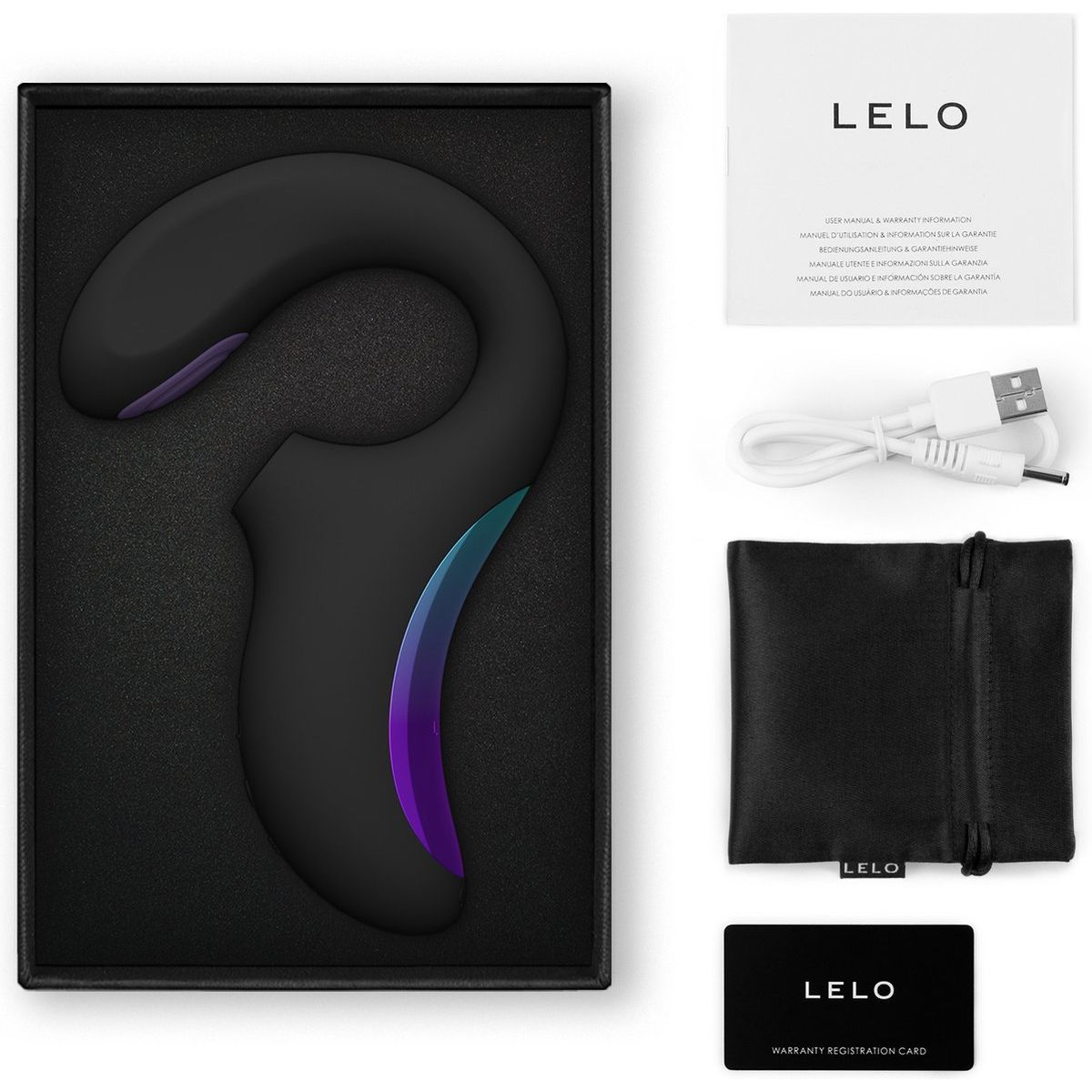 LELO - ENIGMA Double Sonic A-Spot Vibrator - Schwarz