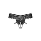 Obsessive - Trinise String mit offenem Schritt - Schwarz