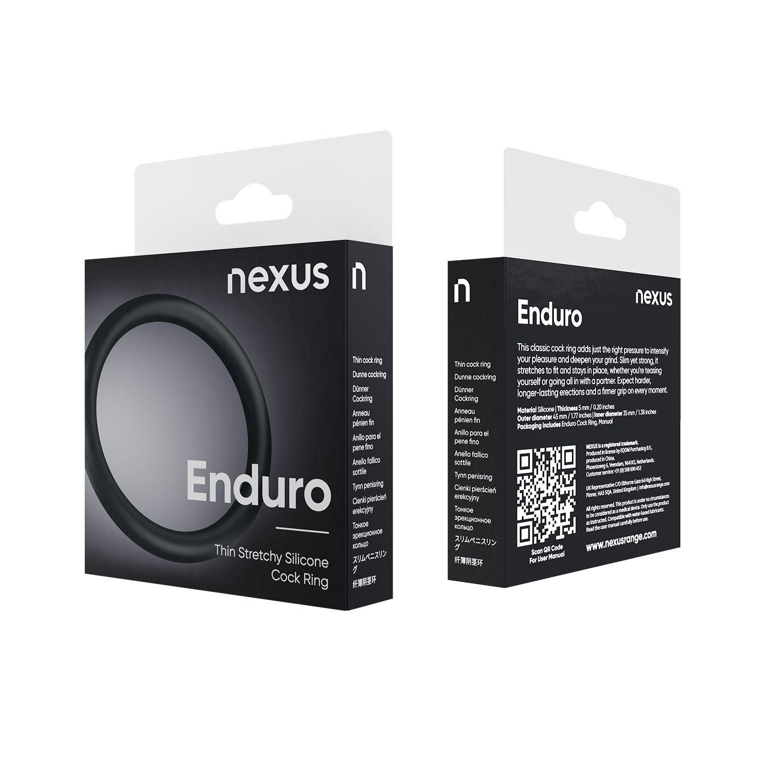 Nexus - Enduro Silikon-Penisring - Schwarz
