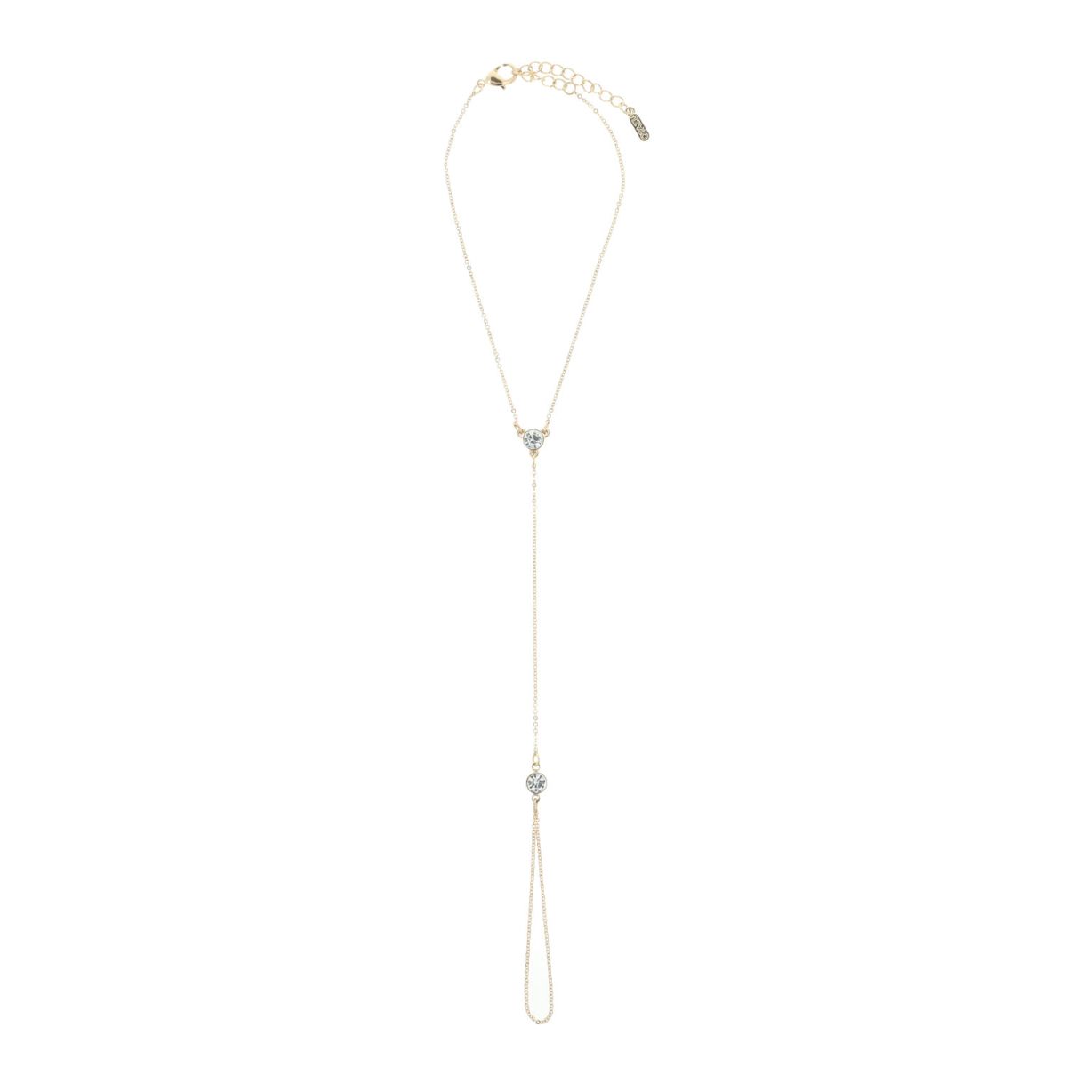 Otazu - Twin Crystal Fusskette - Transparent