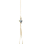 Otazu - Twin Crystal Fusskette - Transparent