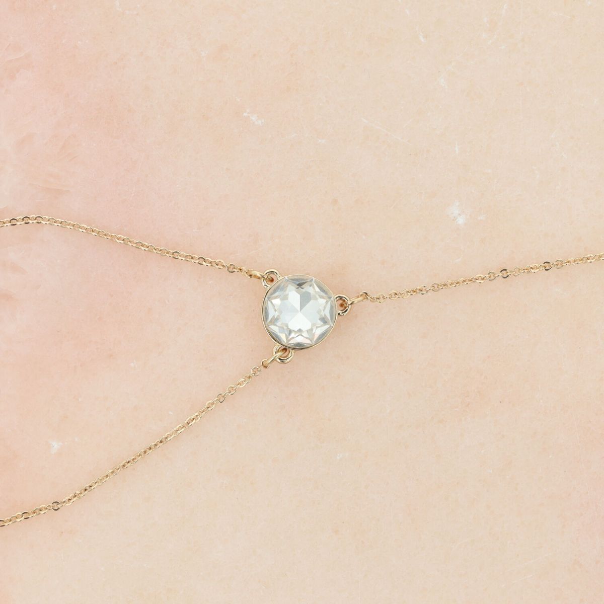 Otazu - Harmony Crystal Fusskette - Transparent