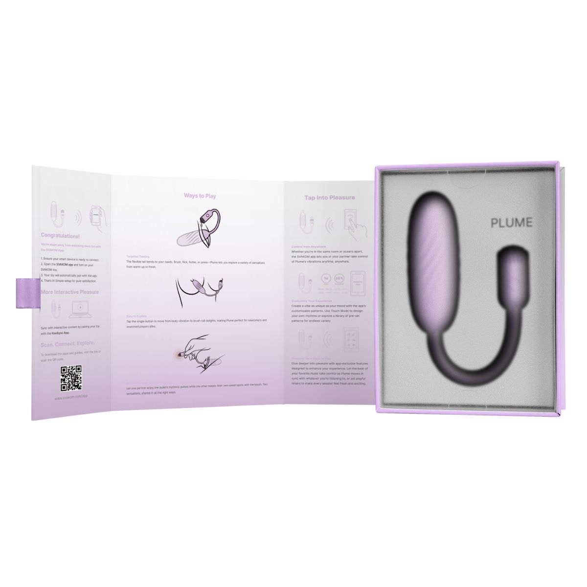 SVAKOM - Plume Vibrator - Pastel Lilac