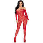 Leg Avenue - Spitzen Bodystocking - Schwarz