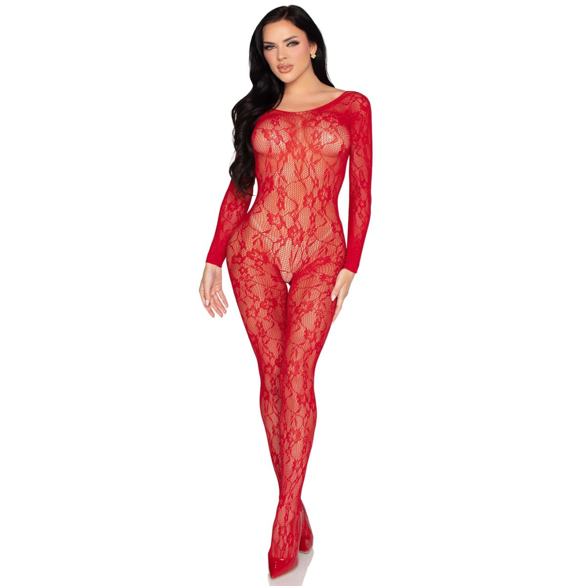 Leg Avenue - Spitzen Bodystocking - Schwarz
