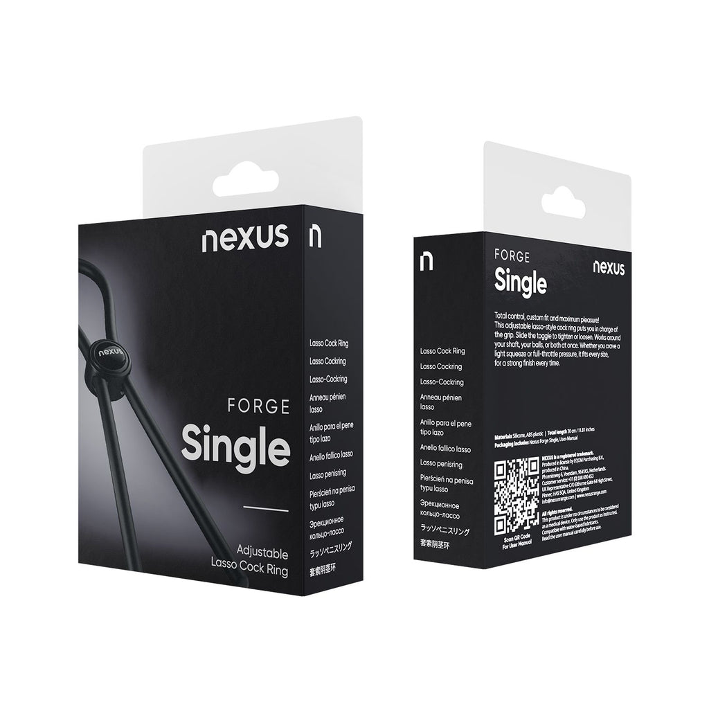 Nexus Forge - Verstellbarer Penisring - Schwarz