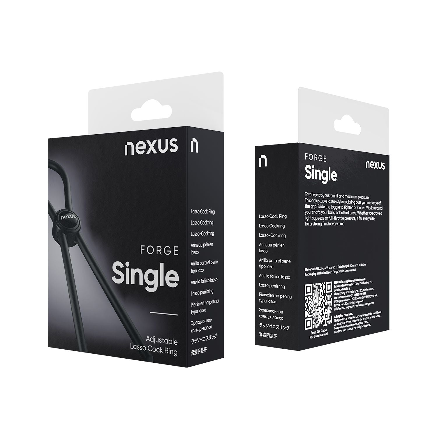 Nexus Forge - Verstellbarer Penisring - Schwarz