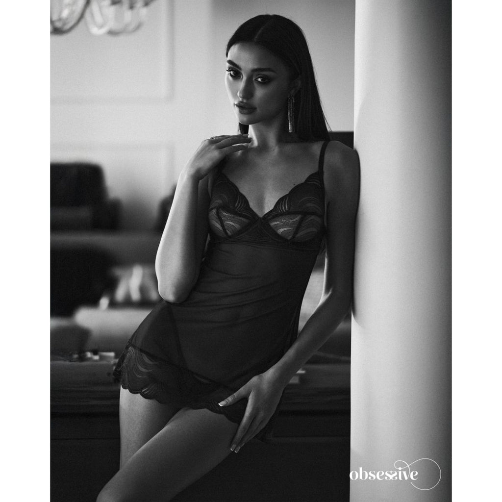 Obsessive - Nightly Chemise Set - Blau