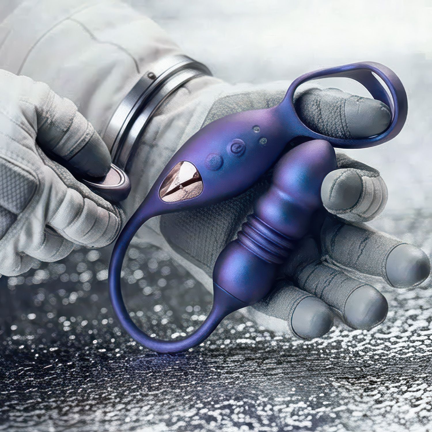 Hueman - Deep Impact Cock- & Ballring - Stoßender Prostatastimulator