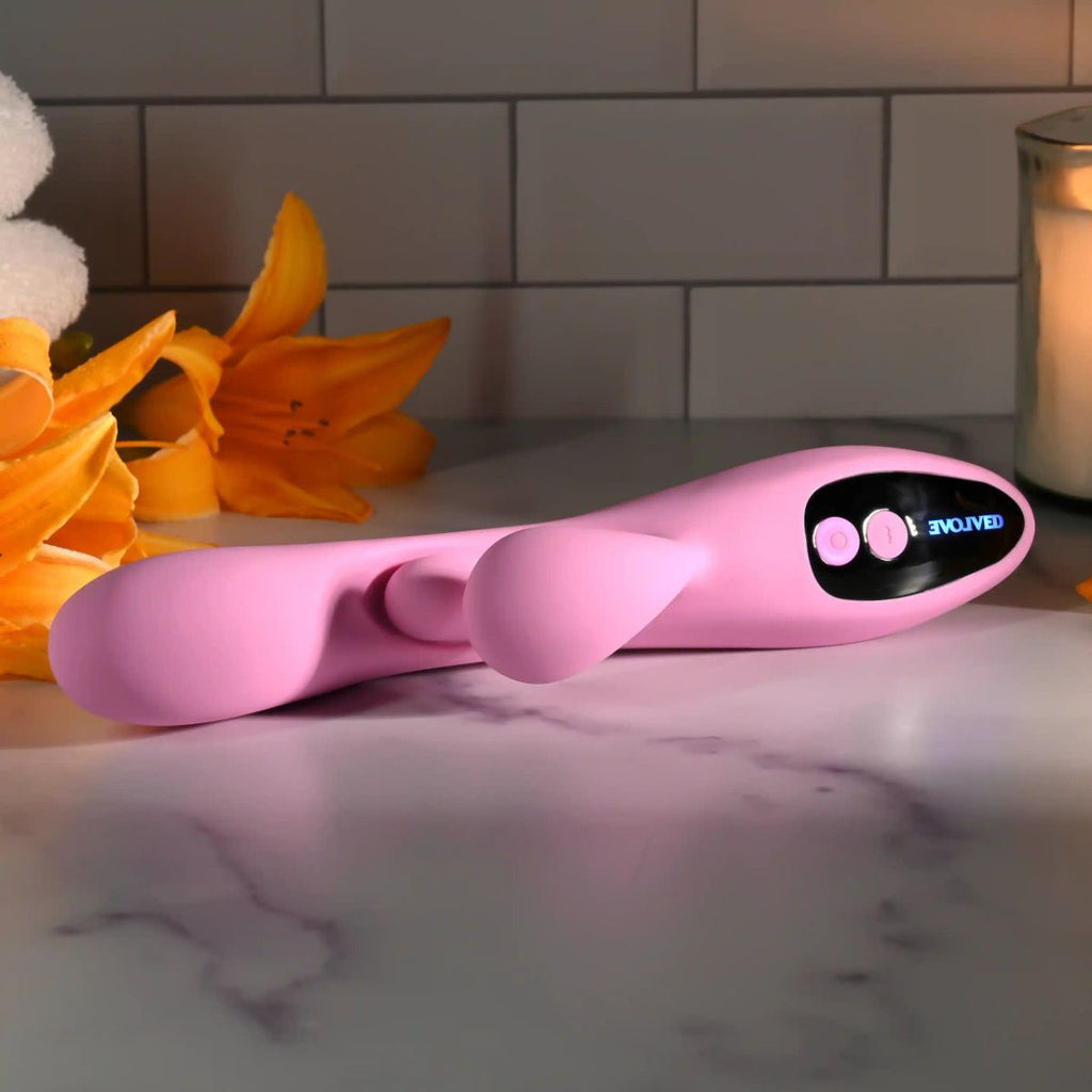 Evolved - Push The Button Vibrator mit G-Punkt-Stimulator - Rosa
