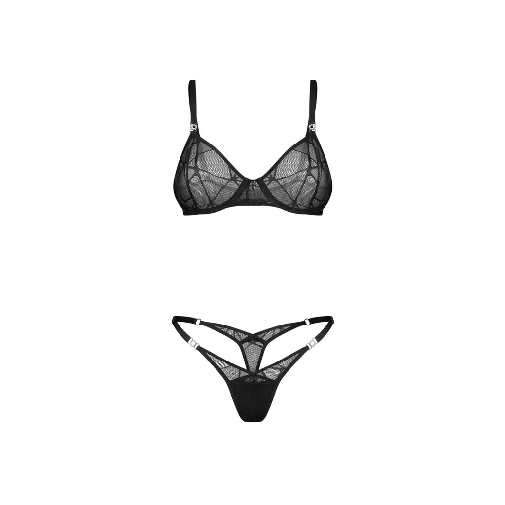 Obsessive - Olianna 2-teiliges Set - Schwarz