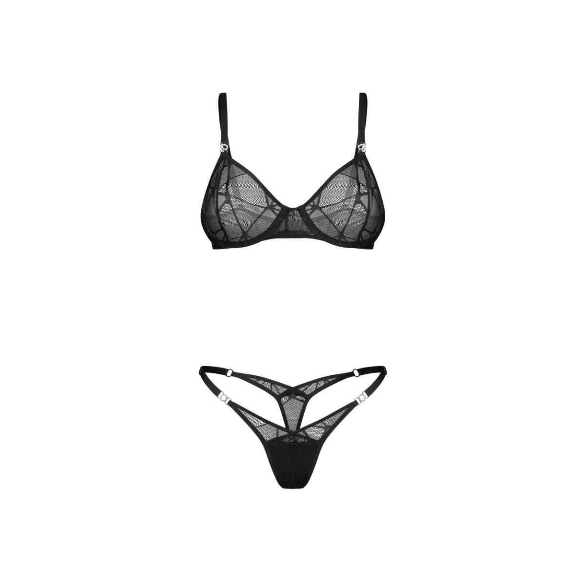 Obsessive - Olianna 2-teiliges Set - Schwarz