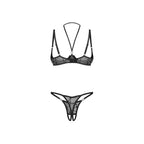Obsessive - Olianna 2-teiliges Offenes Set - Schwarz