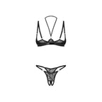 Obsessive - Olianna 2-teiliges Offenes Set - Schwarz