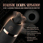 Rosy Gold - Licking Stimulator mit Luxus-Ladeetui - Schwarz