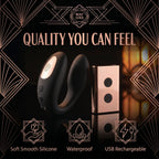 Rosy Gold - C-Shape Vibrator mit Ladecase - Schwarz