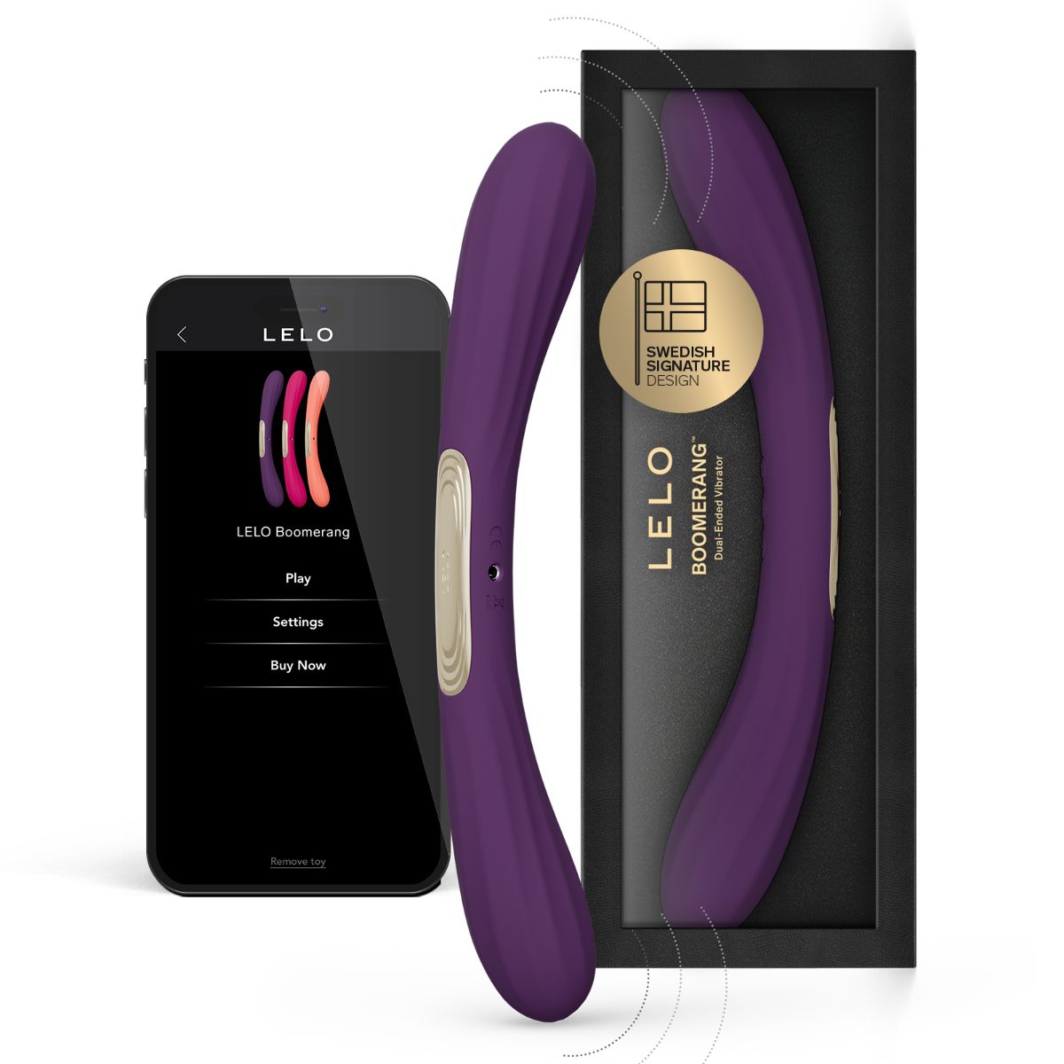 LELO - Boomerang Doppelvibrator für Paare - Cerise