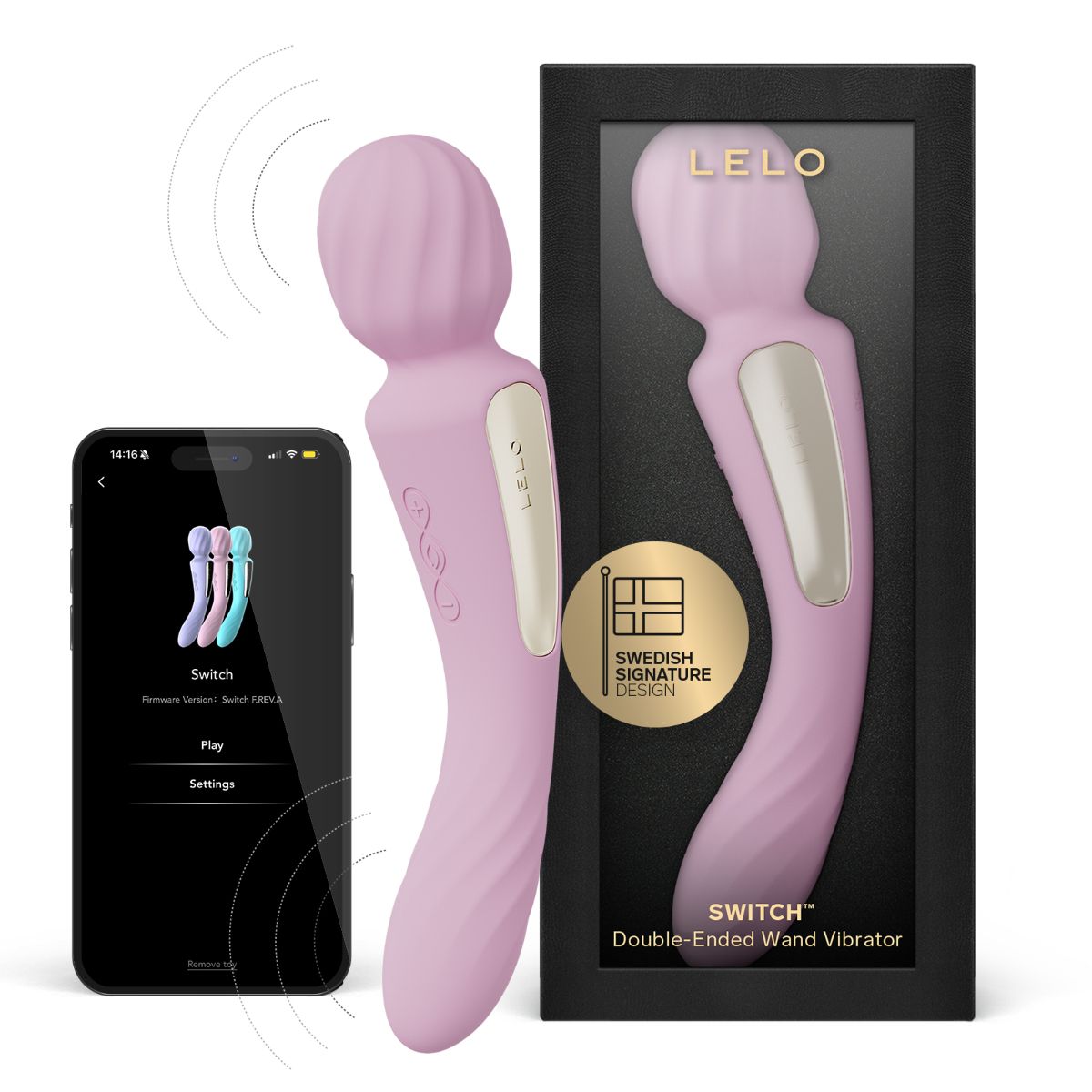 LELO - SWITCH Doppelter Wandvibrator - Soft Pink
