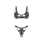 Obsessive - Luise Sublim 2-teiliges Set - Schwarz