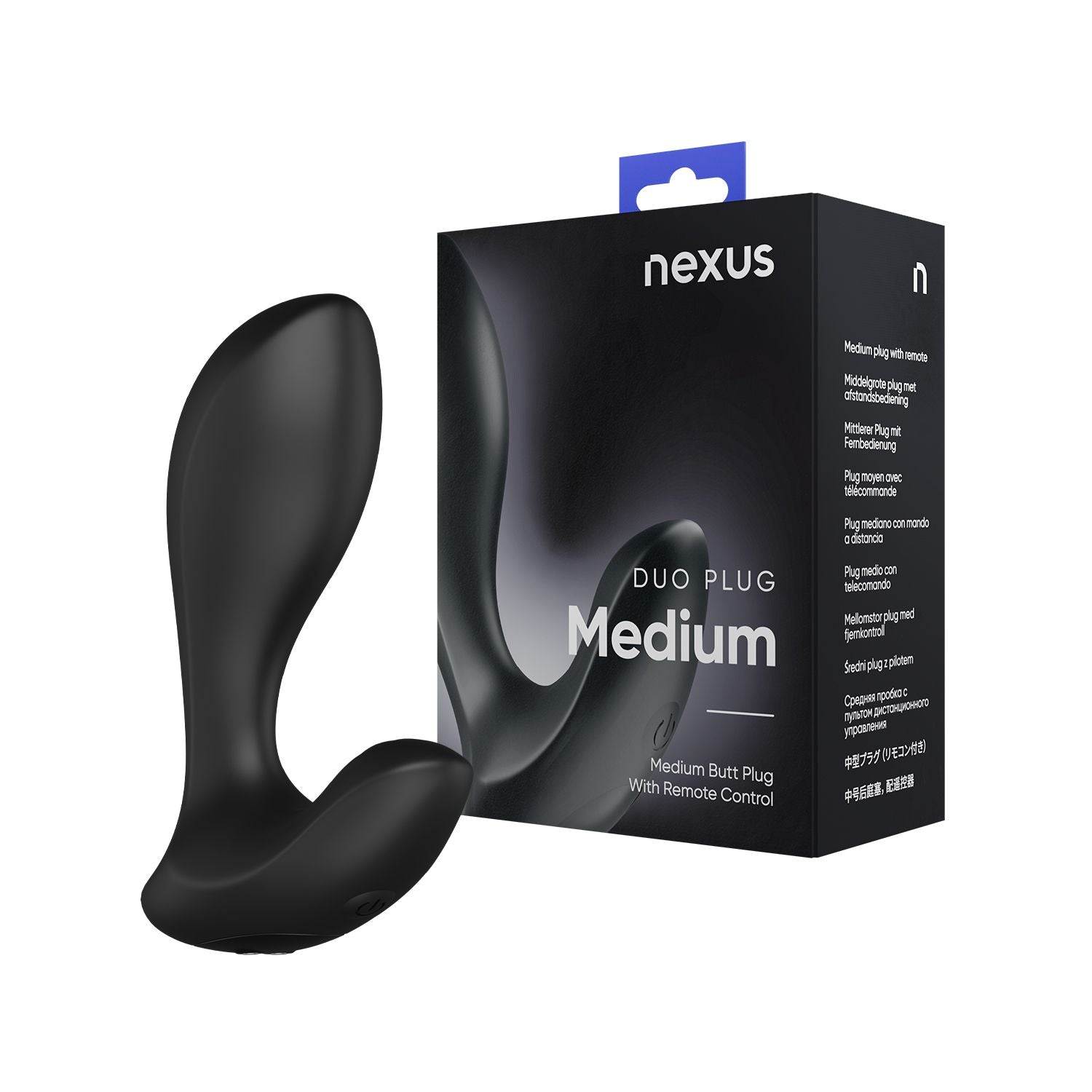 Nexus - Duo Fernbedienung Einsteiger Butt Plug Medium - Schwarz