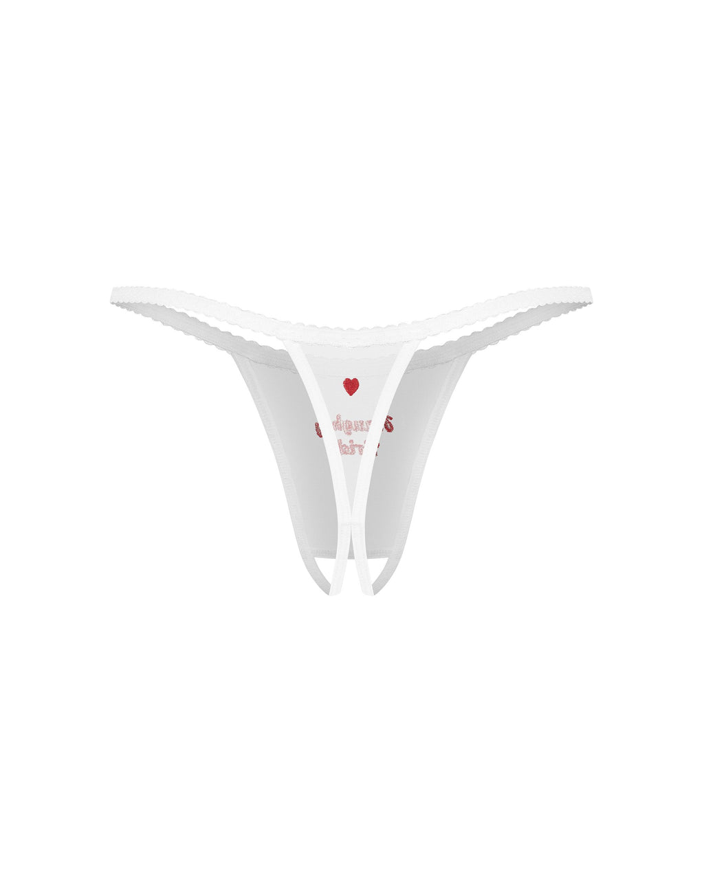 Obsessive - Weddya Bride Ouvert String - Weiß