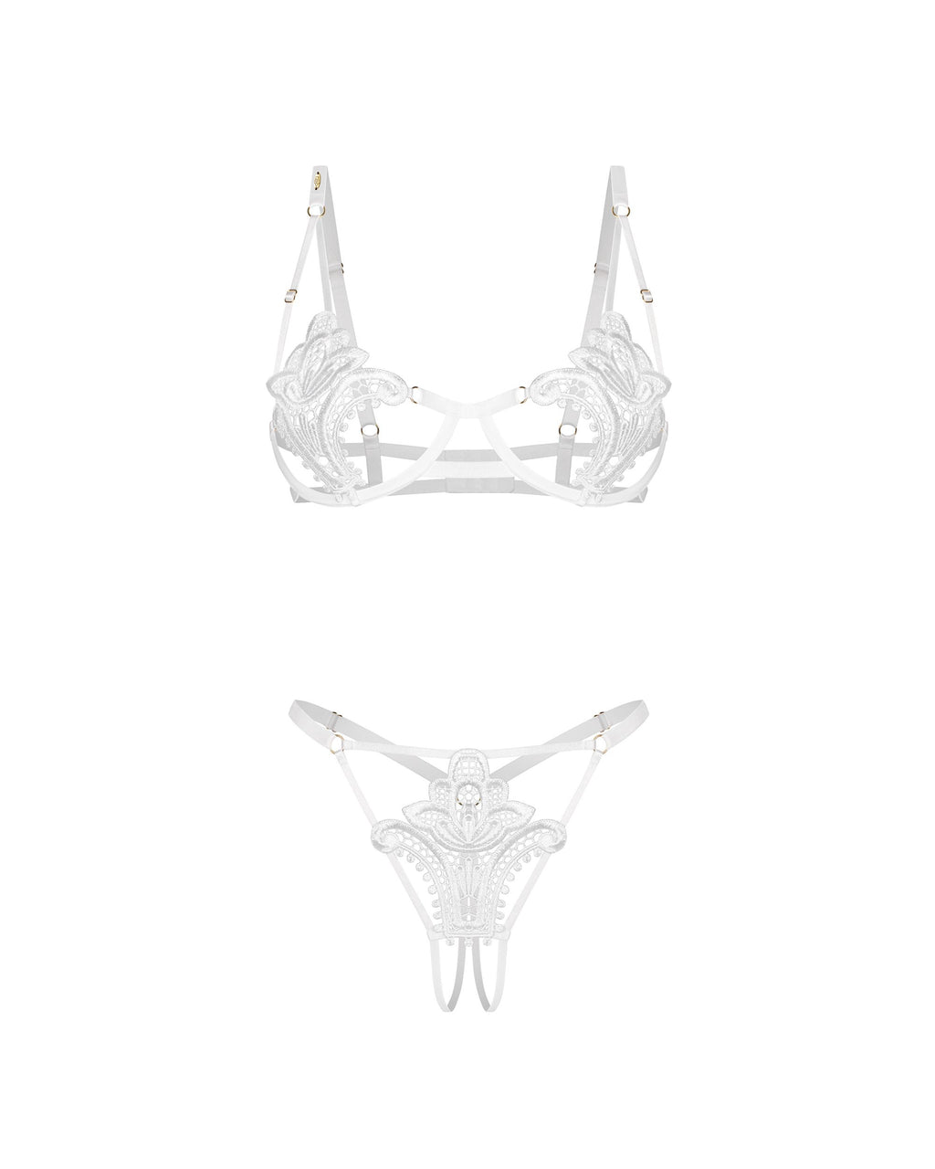 Obsessive - Luise Sublim 2-teiliges Set - Schwarz