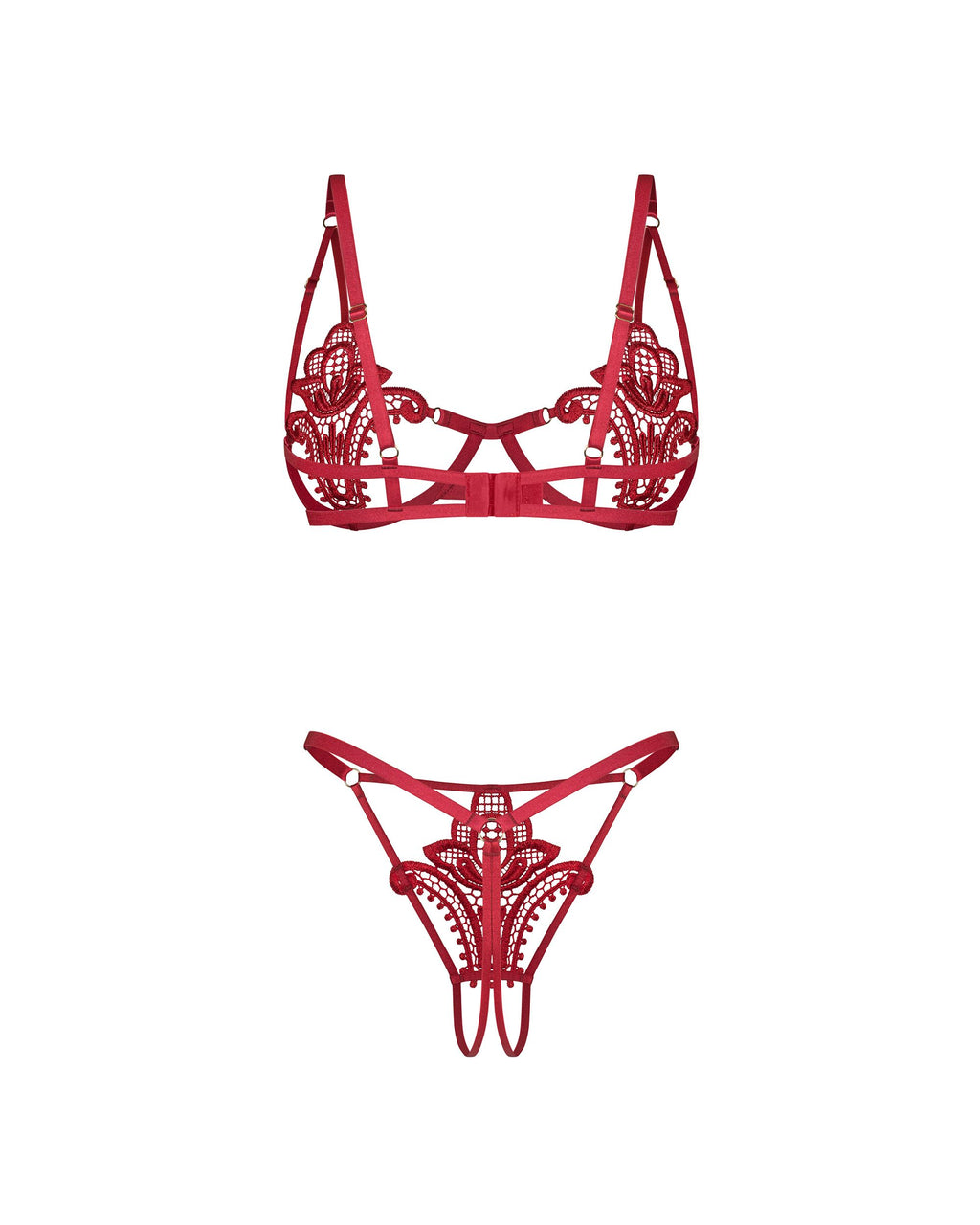 Obsessive - Luise Sublim 2-teiliges Set - Schwarz