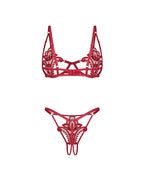 Obsessive - Luise Sublim 2-teiliges Set - Schwarz