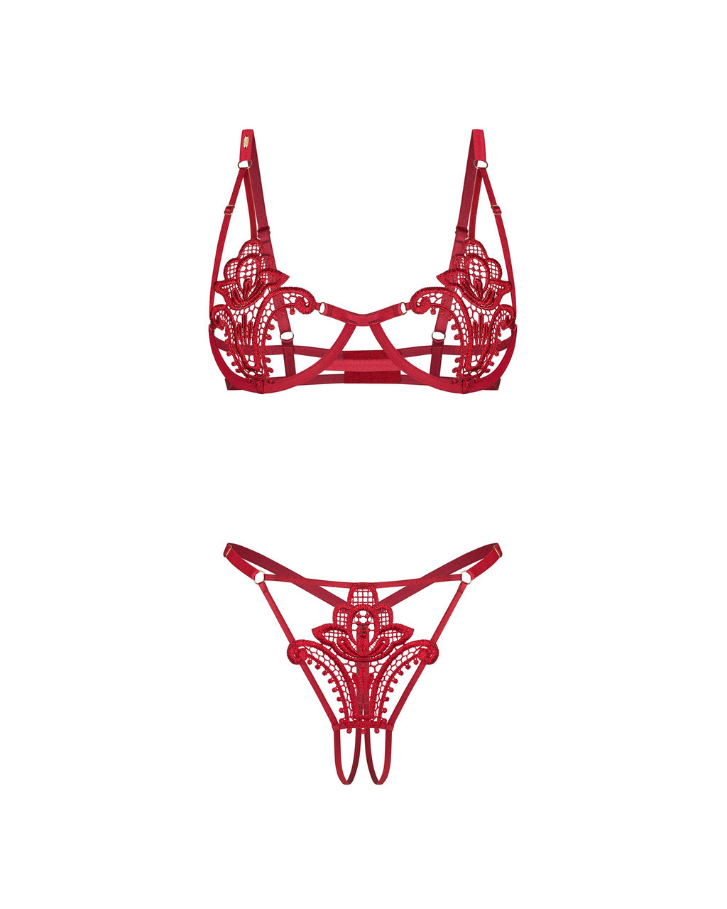 Obsessive - Luise Sublim 2-teiliges Set - Schwarz