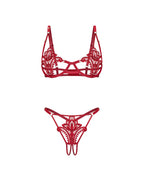 Obsessive - Luise Sublim 2-teiliges Set - Schwarz