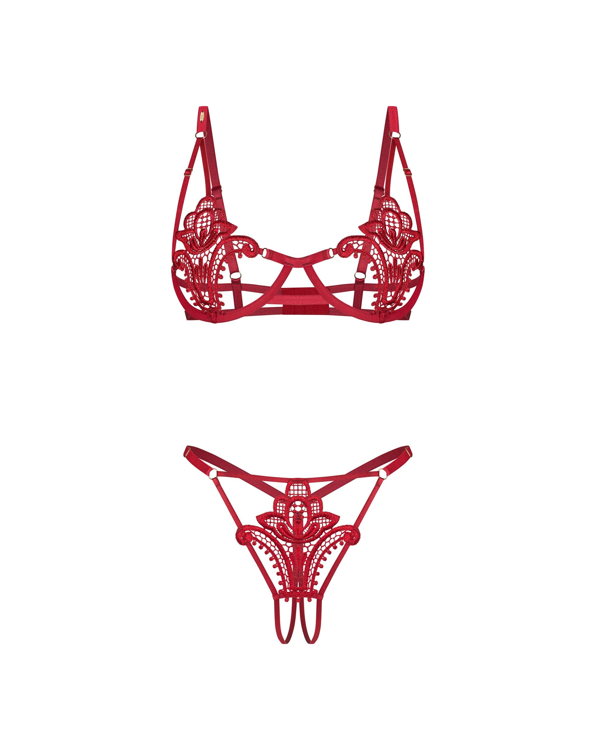 Obsessive - Luise Sublim 2-teiliges Set - Schwarz
