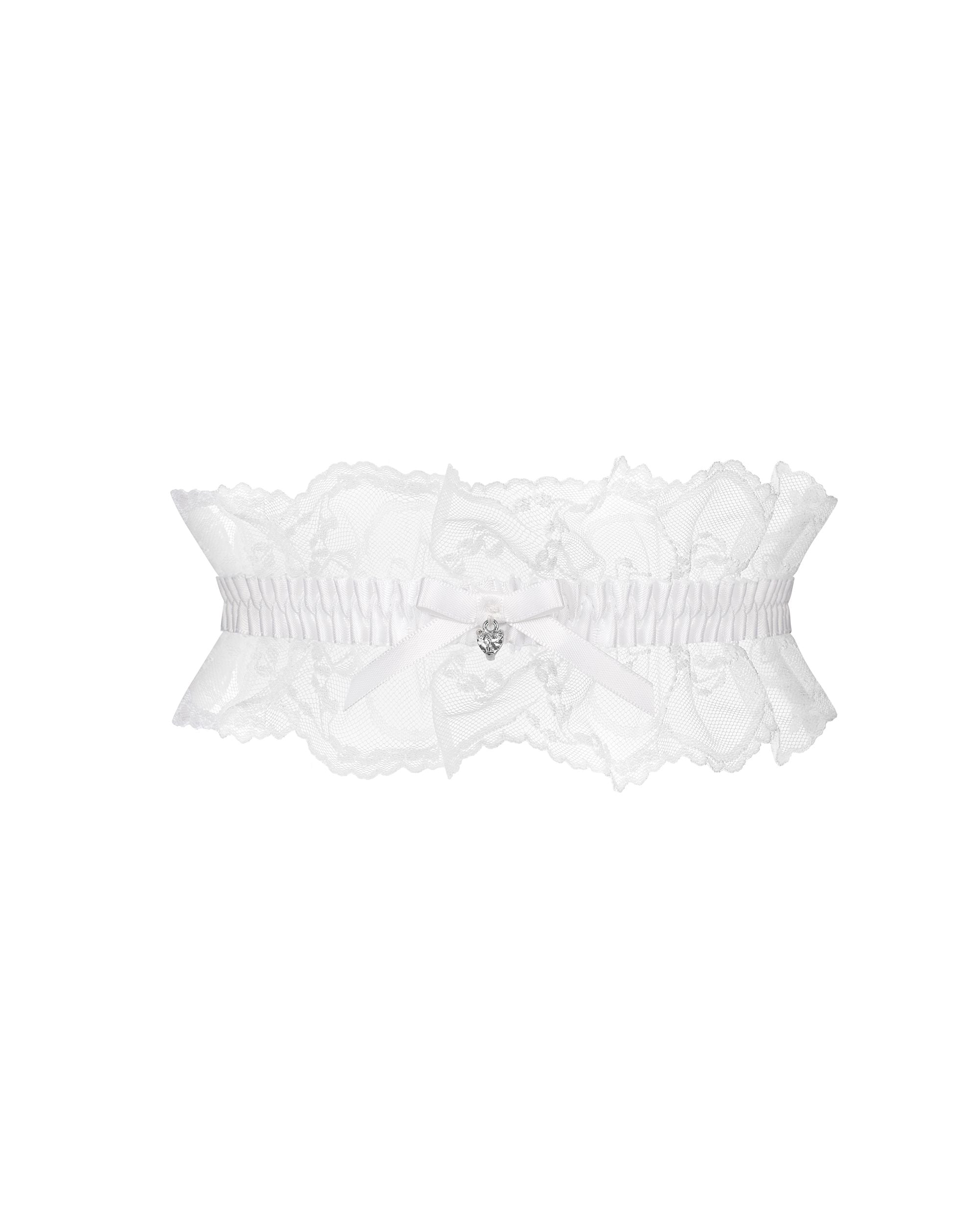 Obsessive - Weddya Strumpfband - Weiß
