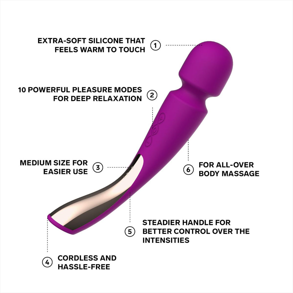 LELO - Smart Wand 2 Medium Wand Massager - Ocean Blue
