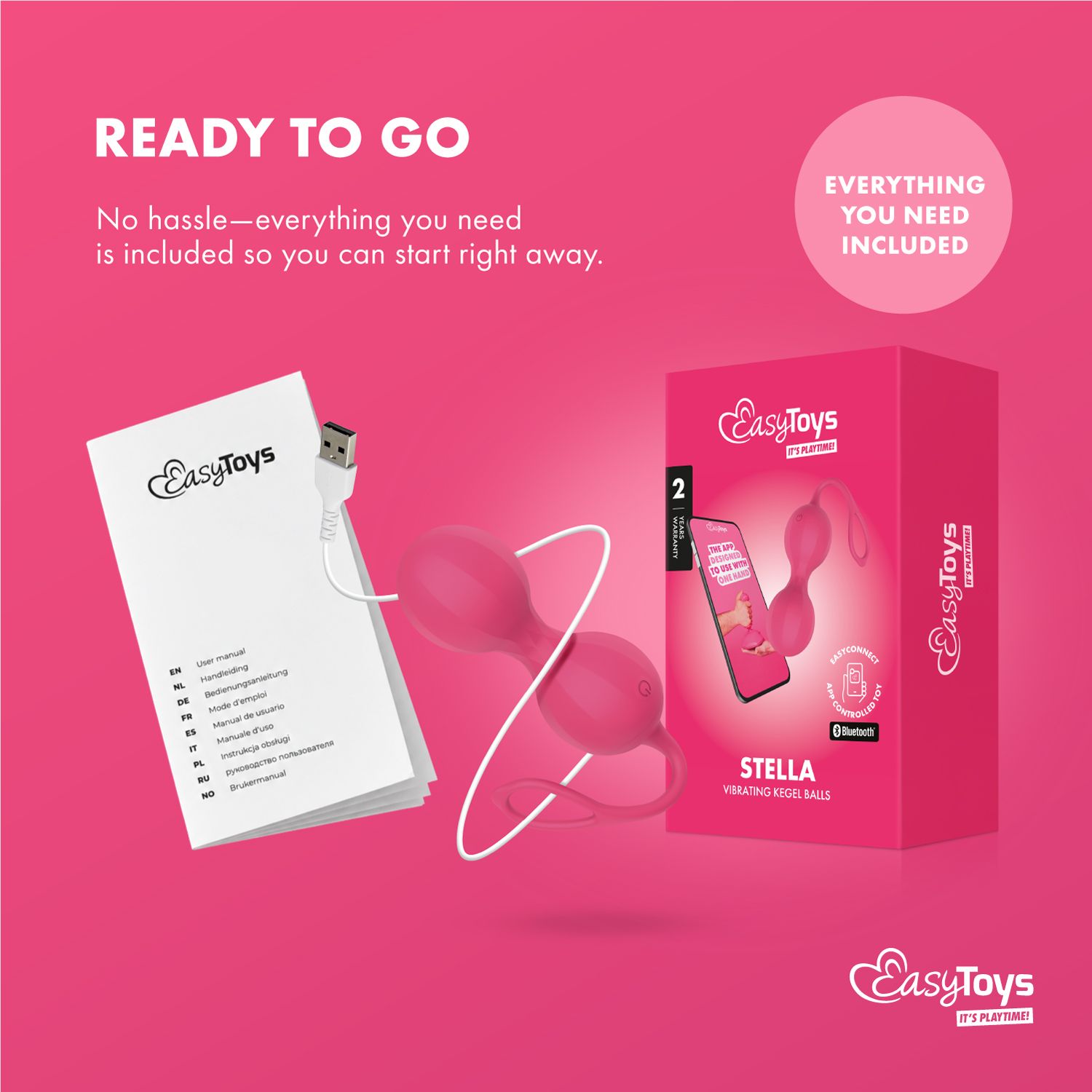 EasyConnect - Vibrierende Kegelbälle Stella, app-gesteuert
